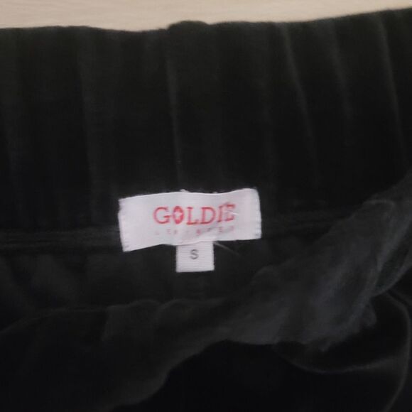 Goldie Lewinter Velour Joggers Size Small Whimsigoth Y2k Grunge Cozy Athleisure - Picture 3 of 4